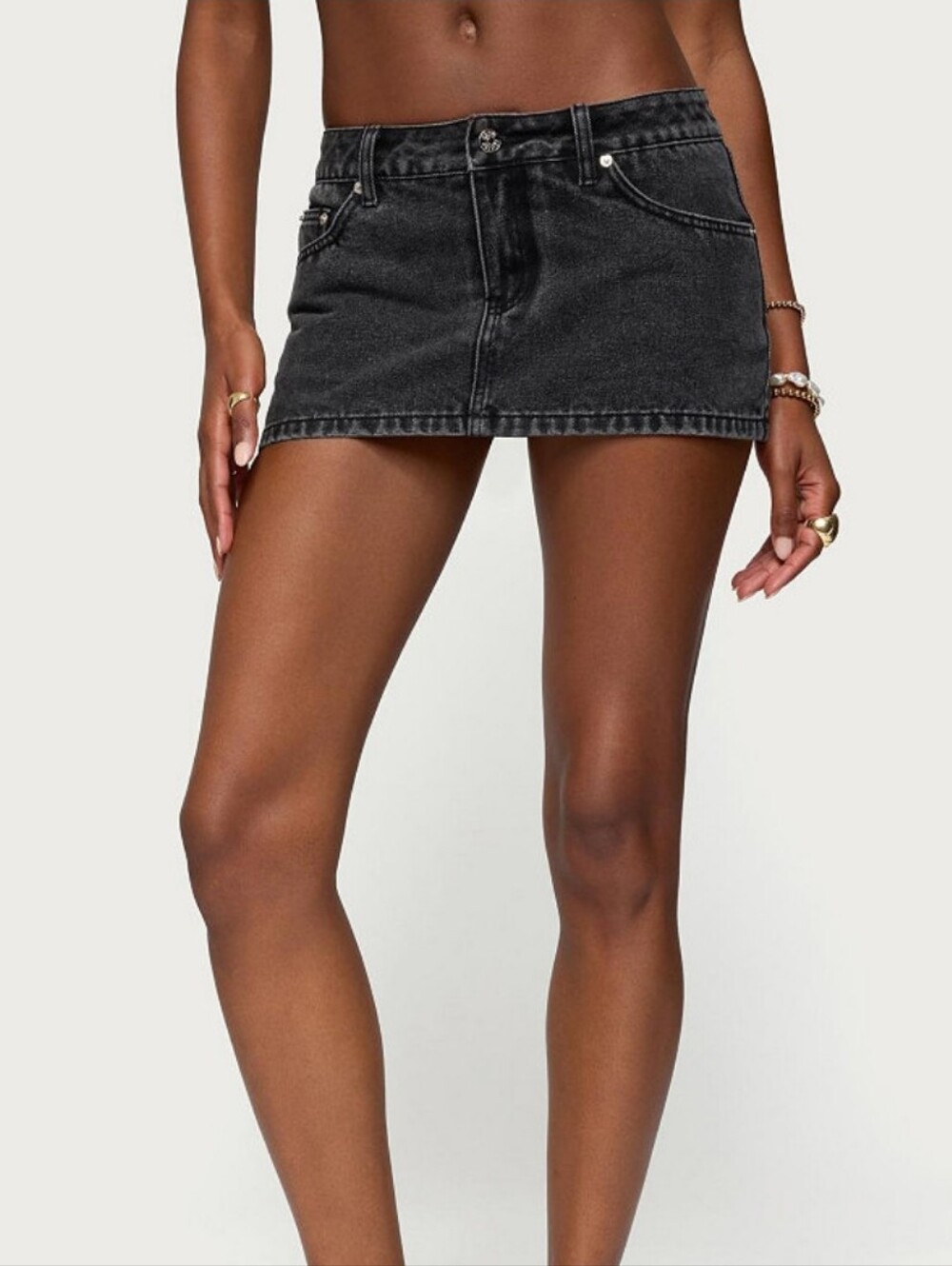 Edikted Camelia Mini Skort Black Size XS